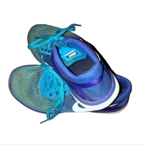 Nike flex 2016 running shoes size 7.5 ombré blue - Picture 8 of 11